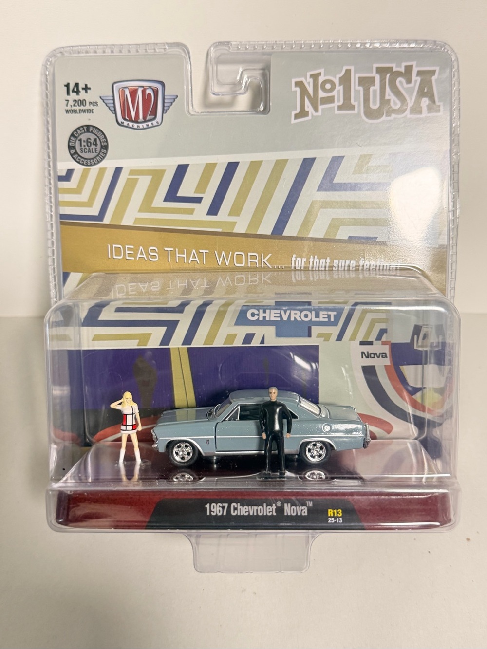 M2 machines 1967 Chevrolet Nova Diecast Car - Blue